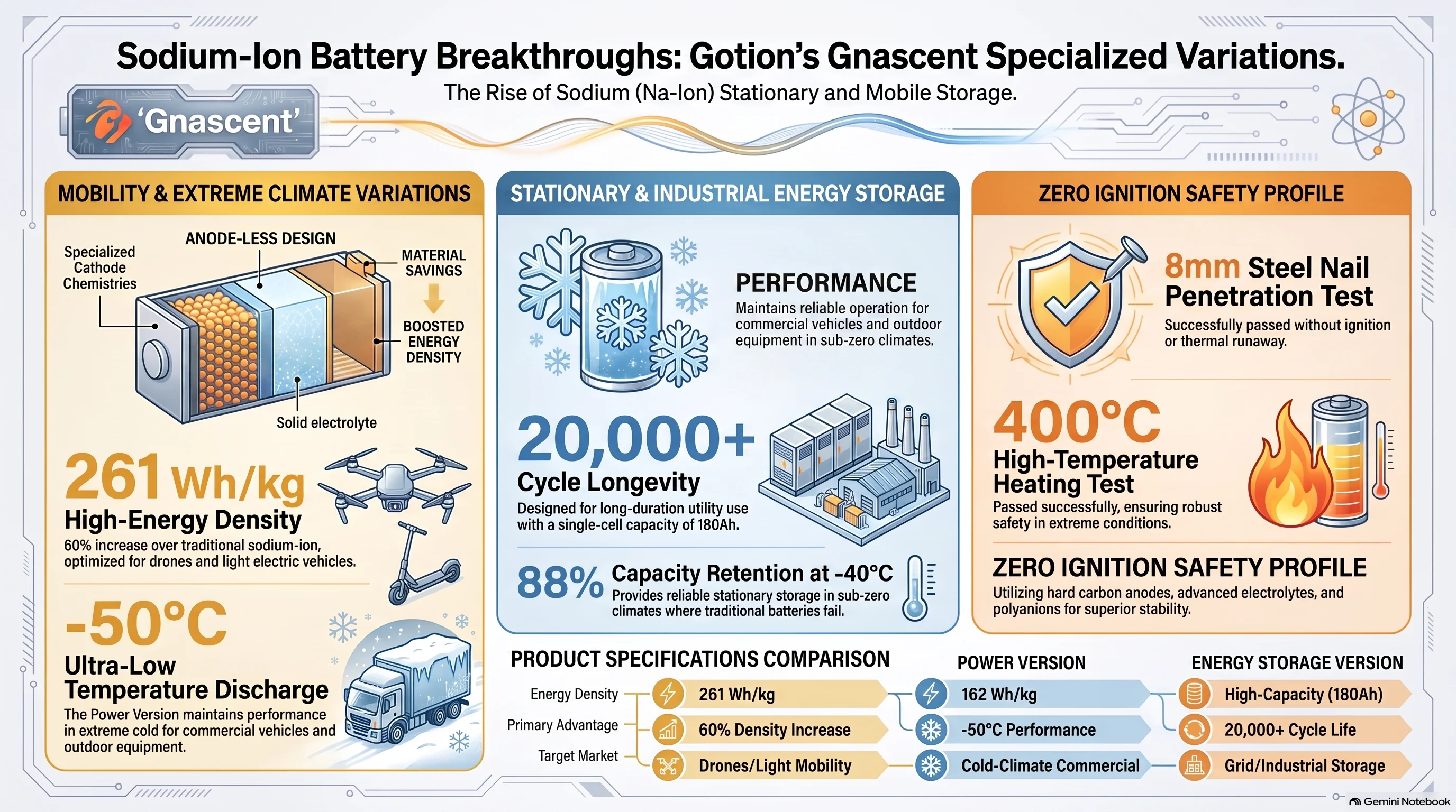 Sodium-ion battery breakthroughs: Gotion Gnascent stationary and mobile storage