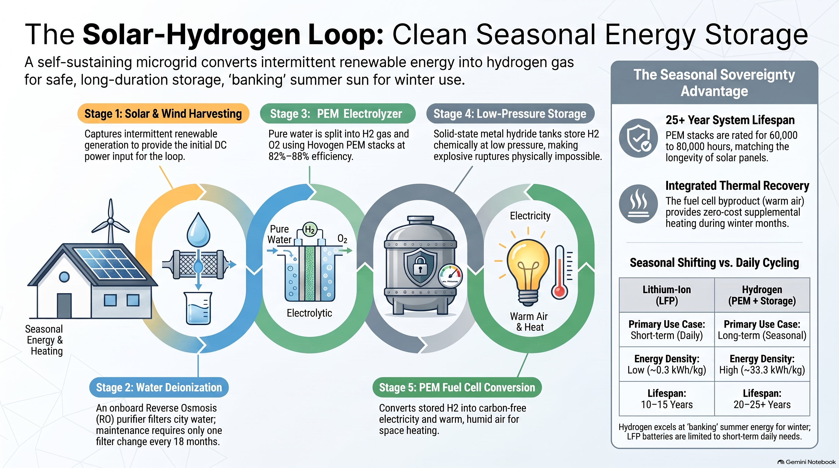 Solar Hydrogen Loop Energy Storage